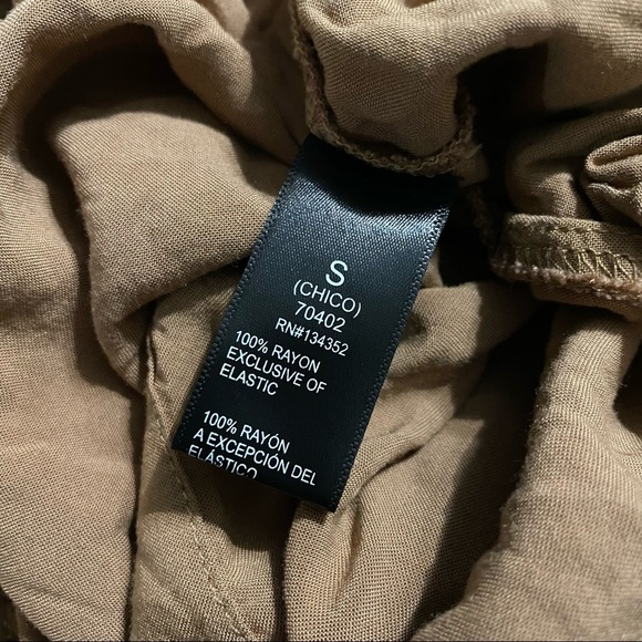 Ambiance Apparel Brown Paper Bag Waist Tie Soft High Waisted Shorts - Picture 4 of 4